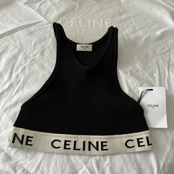 CELINE ブラトップ スポーツXS CELINE - 正規品 タグ付き 新品未使用 CELINE ボーダー スポーツ